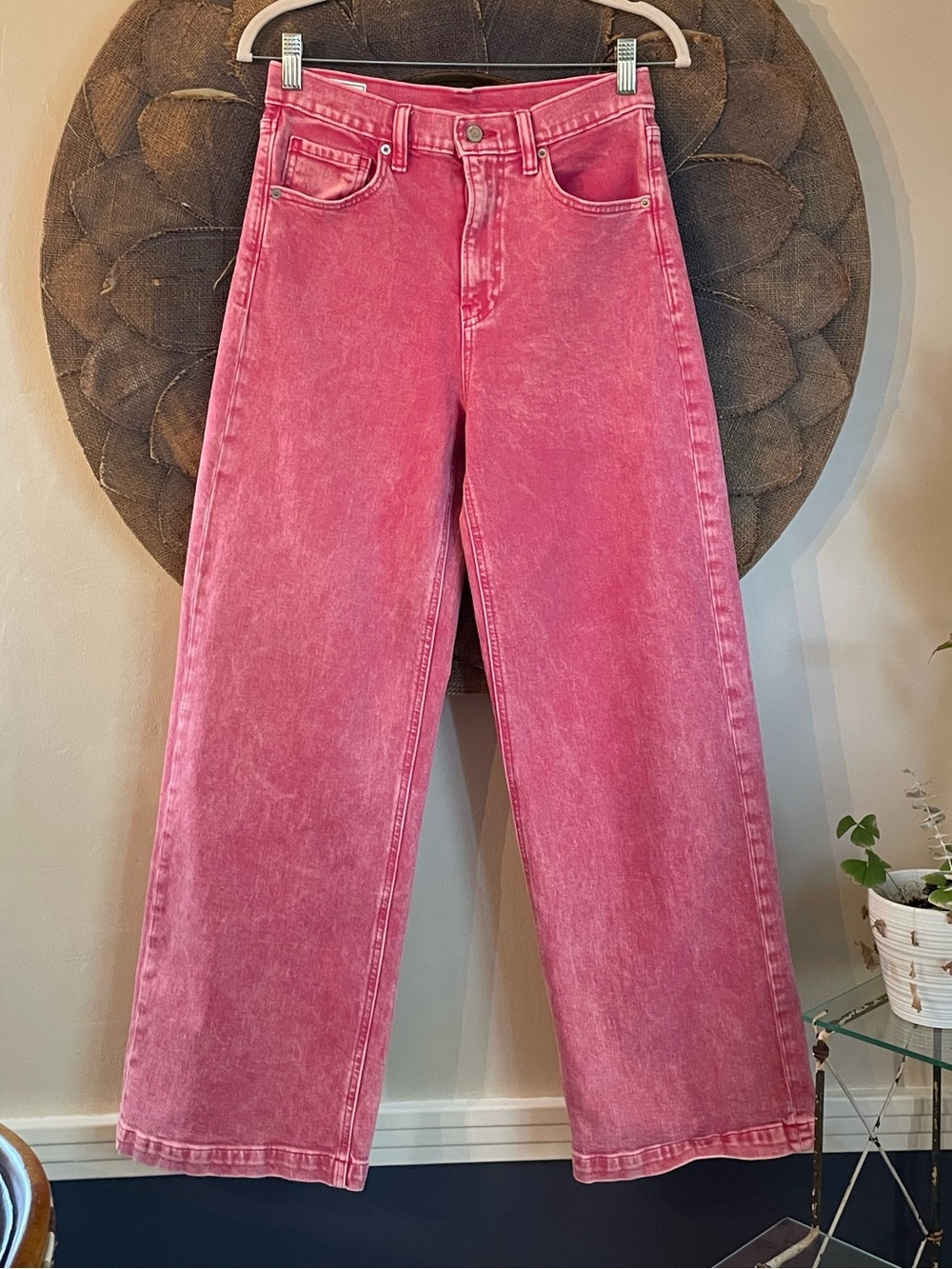 GAP High Rise Stride Ankle Pink Tall Jeans
